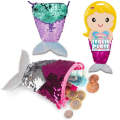 Reversible Mermaid Tail Sequins Purse With Zip