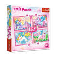 Trefl 4 in 1 Unicorn & Magic Puzzle