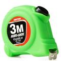 DEKTON HI VIS Green Soft Grip Auto-Lock Tape Measure 3m x 16mm