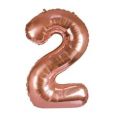 Rose Gold Number Helium Balloon 106cm