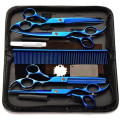 SKJ Professional Dog Grooming Scissors Set - Blue