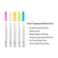 2009849 - Cricut 5 medium point (1.0 mm) opaque pens in pink; white; orange; yellow; and blue; Hi...