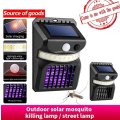 2-in-1 Solar Mosquito Killer Insect Repellent PIR Motion Sensor Lamp - 4 Pack