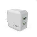2 USB Smart Travel Adapter Wall Portable Charger - Ldnio A2201
