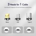 3 in 1 magnetic Charging Cable With Ios/ Micro/ Type-c pin
