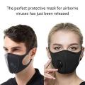 Face Mask - Reusable Sponge Mask with 1 Breathing Valves  - 1 Mask Pack