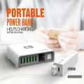 LDNIO A6802 - 6 port phone Charger With Small PowerBank - MultiPort Charger