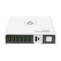 LDNIO A6802 - 6 port phone Charger With Small PowerBank - MultiPort Charger