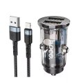 DZ3 Car Charger Set 2USB 2.4A Car Charger Set With Lightning Cable