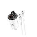 Hoco NZ2 PD30W + QC3.0 Mini Car Charger With Type C Cable - 1m