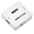 HDMI TO VGA  Video AUDIO CONVERTER - White