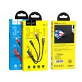 Hoco X14 3 in 1 Charging Cable For Micro/iph/Type C - 1m