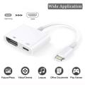Iphone Digital AV to HDMI Adapter with Lighting Charging Port For HDTV Monitor Projector 1080P Fo...