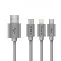 Romoss 3 in 1 Fast Charging cable for iPhone / Type-C / Micro 2.4A - CB25A