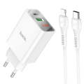 Wall charger C100A PD20W + QC3.0 EU set with cable - Type C to iPhone