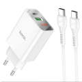 Wall charger C100A PD20W + QC3.0 EU set with cable-  Type-C to Type-C