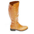 Tan knee high boots with studs morelli