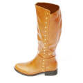 Tan knee high boots with studs morelli