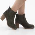 Olive 7.5cm block heel cow boy ankle boot boutque