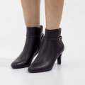 Brown pu medium heel ankle boot danica