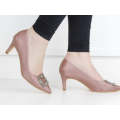 Mink 6.5cm heel court with trim sofia