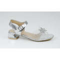 Silver girls vinyl sandal 5cm heel kimmie