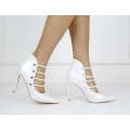 White pearl 10cm  pointy with 4 elastic belts helen2