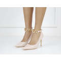 Nude 9cm heel with chain ankle strap elvira