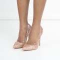 Rose gold vinyl waist glitter dcor on  12cm heel minaaz