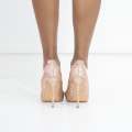 Rose gold vinyl waist glitter dcor on  12cm heel minaaz