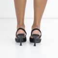 Black pointy sling back on 7.5cm heel hamal