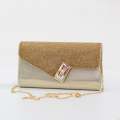 Gold evening clasp clutch bag justy