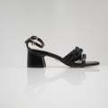 Black 5cm block heel strappy sandal carla