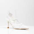 White closed mesh 5cm heel sling back hazar