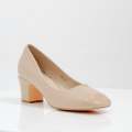 Nude comfy 5cm heel pointy court shoe delilah
