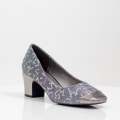 Pewter comfy 5cm heel pointy court shoe delilah