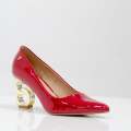 Red pointy court on 7.5cm special 2 circle heel advika