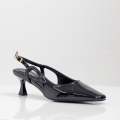 Black open waist pat 5.5cm heel sling back gabbi
