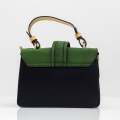 Green multi-color faux leather hand bag yasti