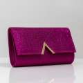 Fuchsia diamante simmer clutch bag xiomara