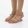 Nude double band special 6.5cm wedge sandals sting