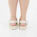 Nude double monk strap bands flat sandals mali