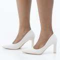 Beige 9cm heel marv croc pointy court vive