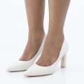 Beige 9cm heel marv croc pointy court vive