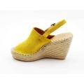 Amber mustard suede wedge sandals - 3