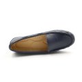 Kisha faux leather loafer wedge navy - 3
