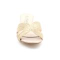 Julie abstract faux leather sliders gold - 6