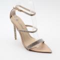 Salma diamante-embellished stiletto sandals rose gold - 8