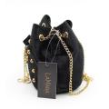 Camila gold toned signature faux velvet pouch bag