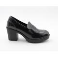 Adley slip on faux patent leather chunky platform loafers black - 8